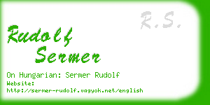 rudolf sermer business card